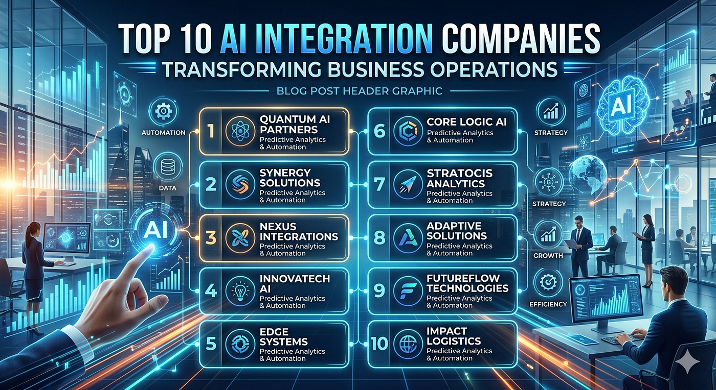 Top 10 AI Integration Companies Transforming Business Operations