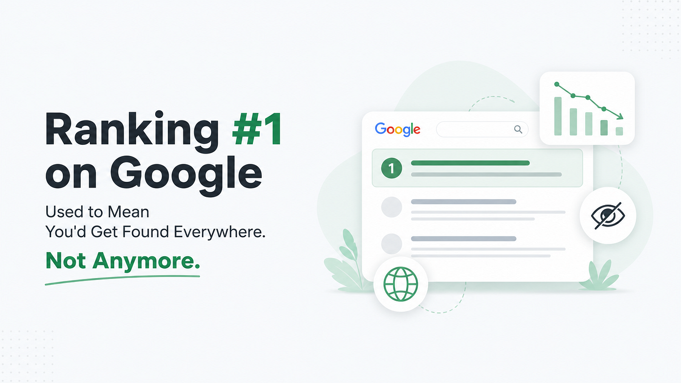 Ranking #1 on Google Used to Mean You’d Get Found Everywhere. Not Anymore.