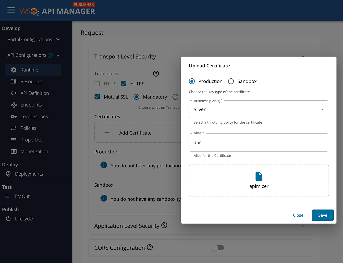 Quick Guide: Configuring Separate Client-Side mTLS for Production and Sandbox Key Types in WSO2 API…