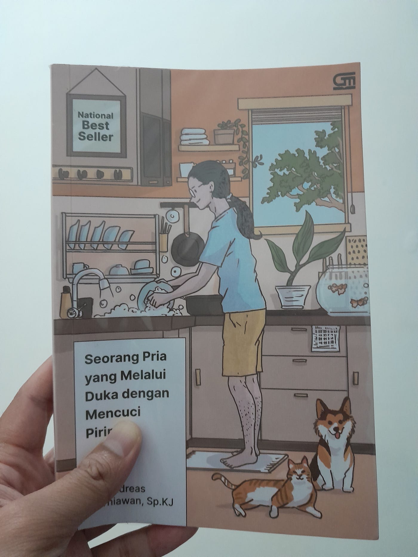 Seorang Pria yang Melalui Duka dengan Mencuci Piring