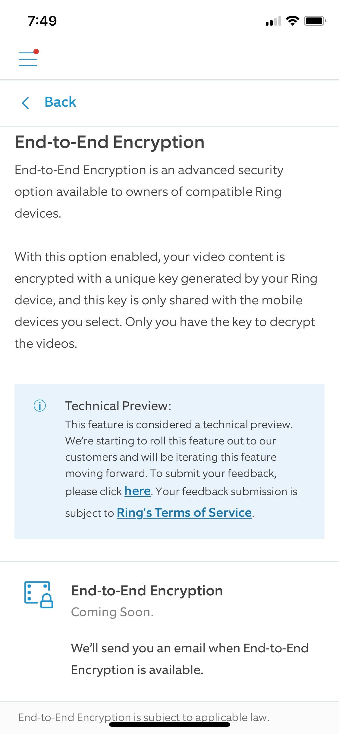 Ring's End-to-End Encryption: What it Means