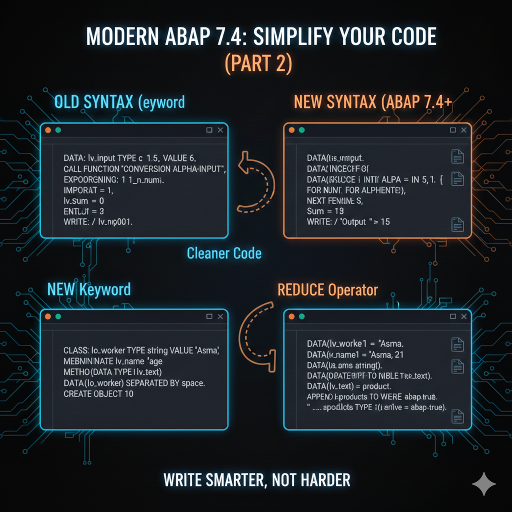 ABAP 7.4 New Syntax — Part 2 (Beginner-Friendly Guide) | by
