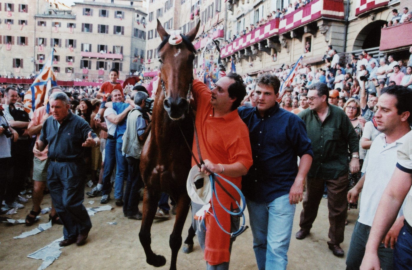Celebrating the Palio Winner
