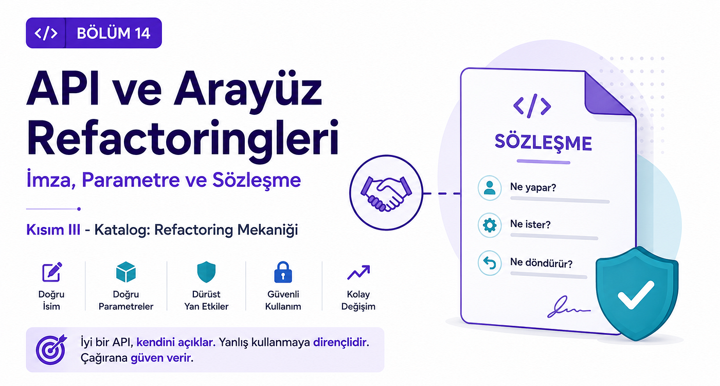 Refactoring — Mevcut Kodun Tasarımını İyileştirme Sanatı — Bölüm 14: API ve Arayüz Refactoringleri…