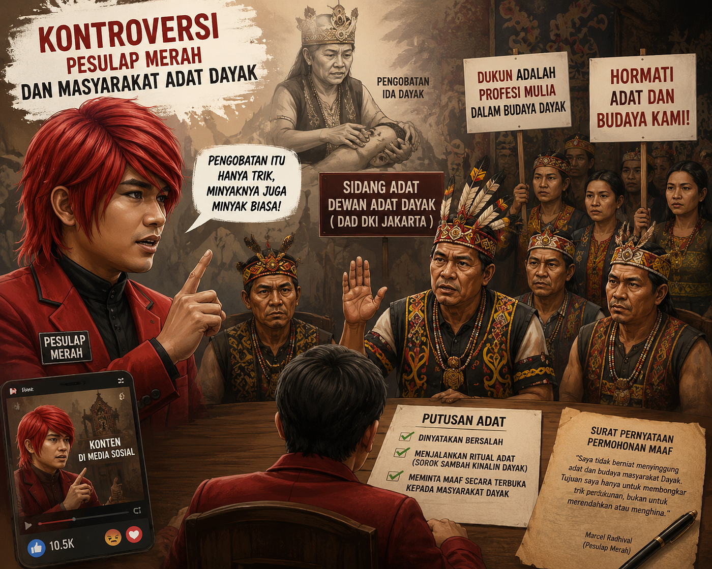 Kisah di Balik ‘Sorok Sambah Kinalin’: Ritual yang Mendamaikan Pesulap Merah dan Warga Dayak