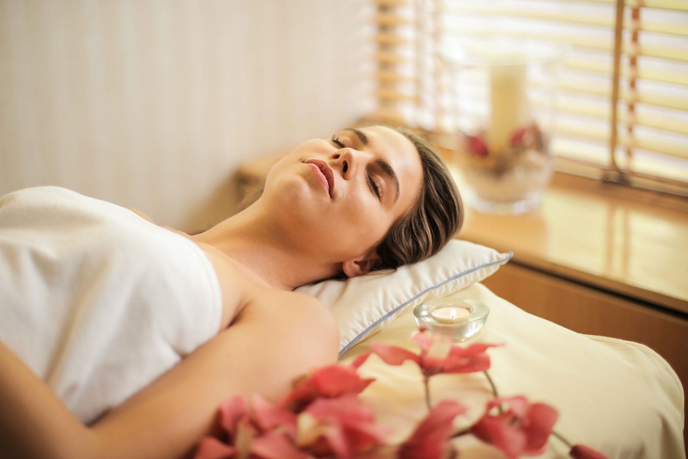 Hands giving an erotic massage