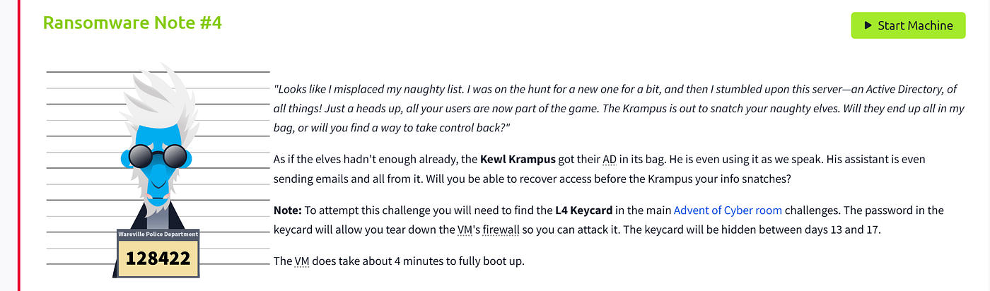 Tryhackme AoC 2024 Side Quest: T4: Krampus Festival (Part 1) | by