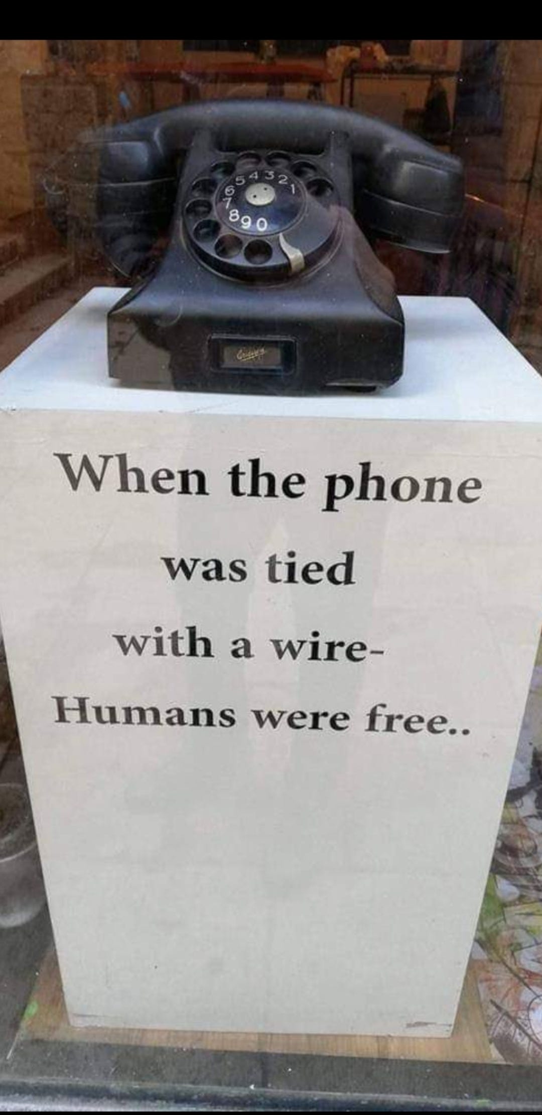 Retro Phone On a Wire — Photo X