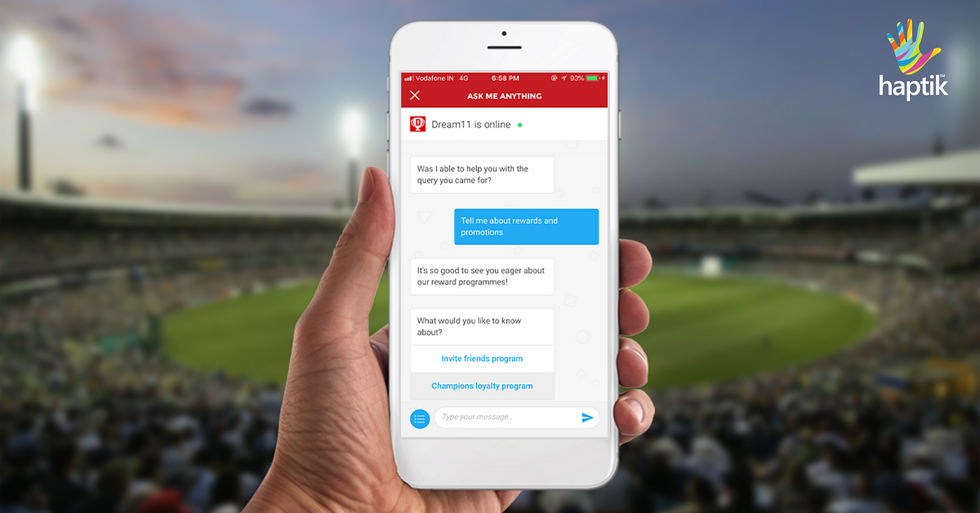 When chatbots and cricket come together How a chatbot handled 30x scale for Indias largest sports game by Haptik Chatbots Life