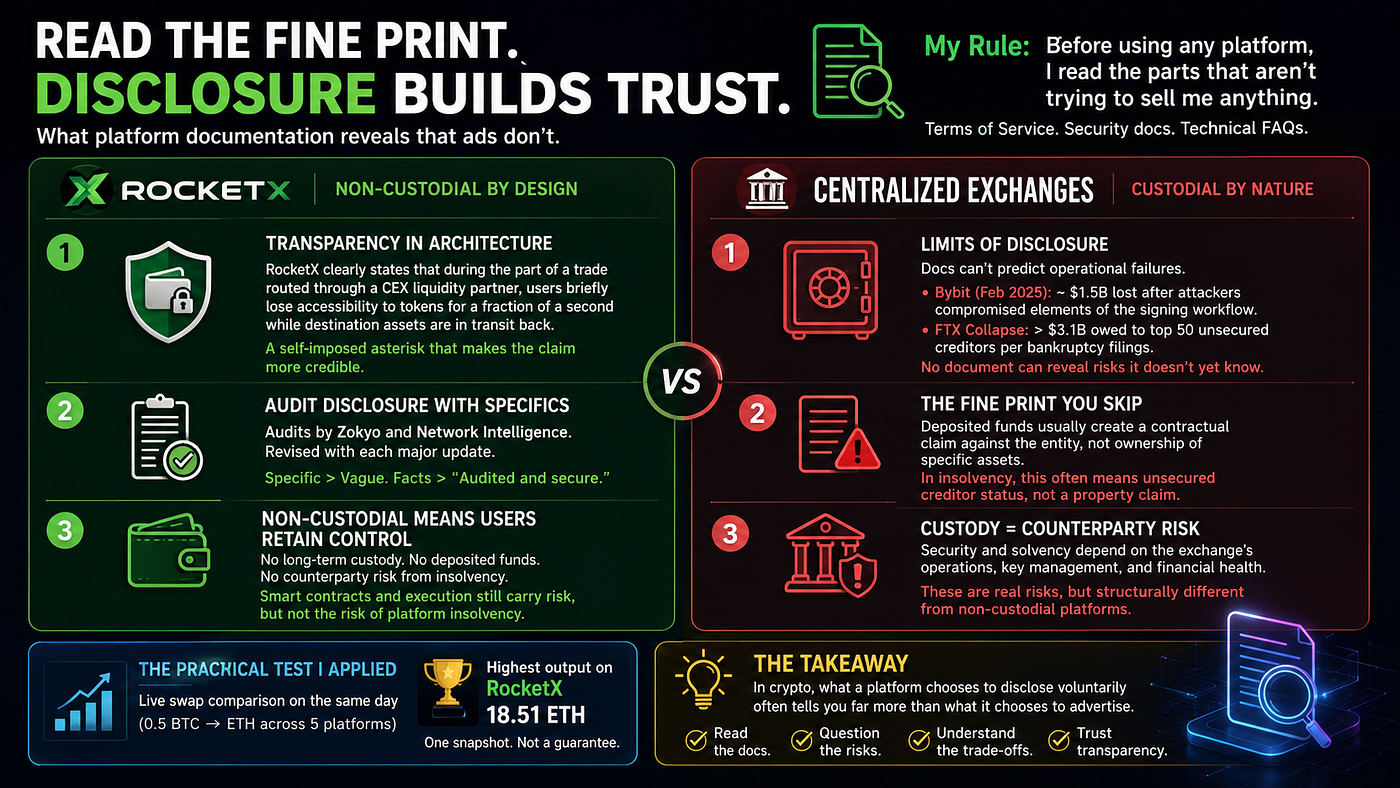 Read the Fine Print: Why RocketX Discloses What Centralized Exchanges Can’t