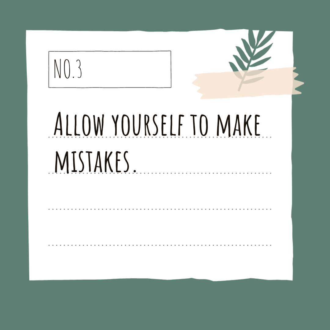 Only Let Yourself Make New Mistakes
