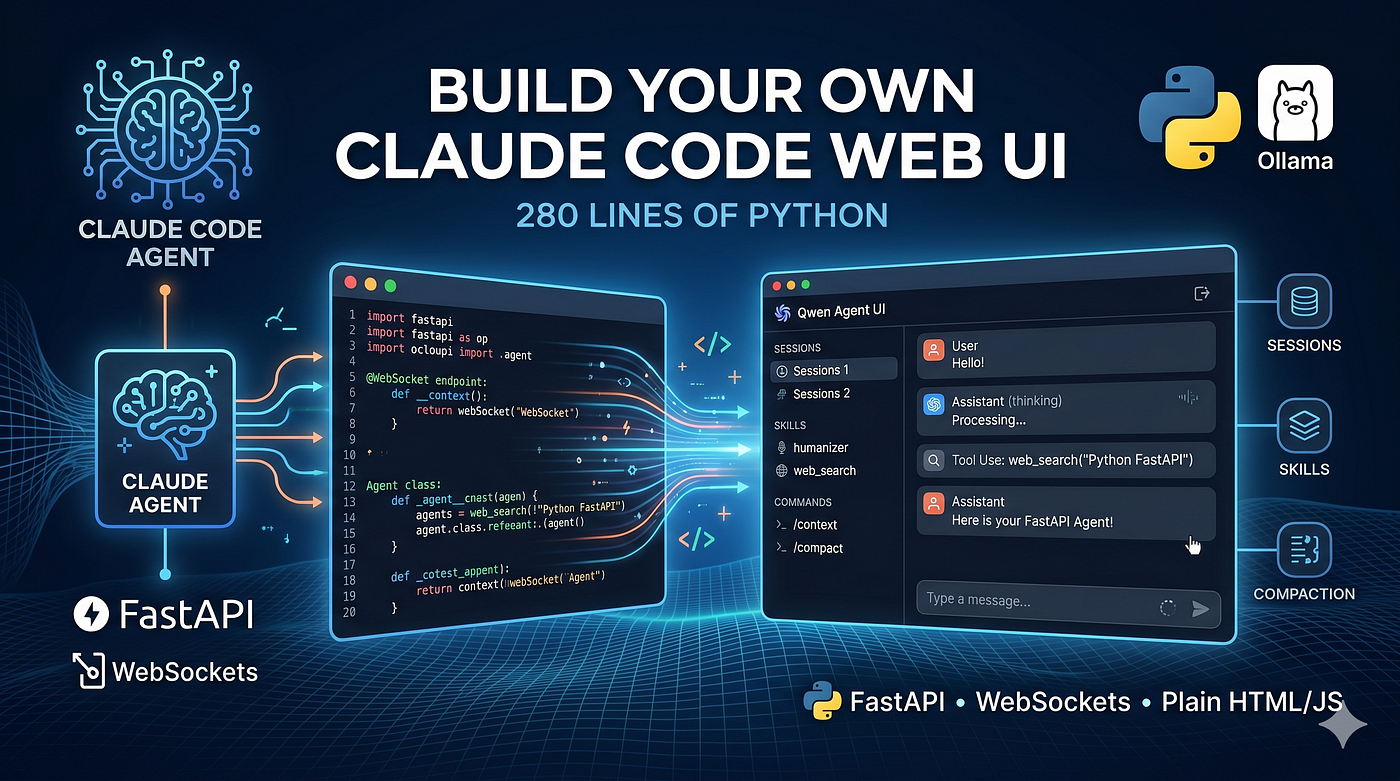 Build Your Own Claude Code Web UI in 280 Lines of Python