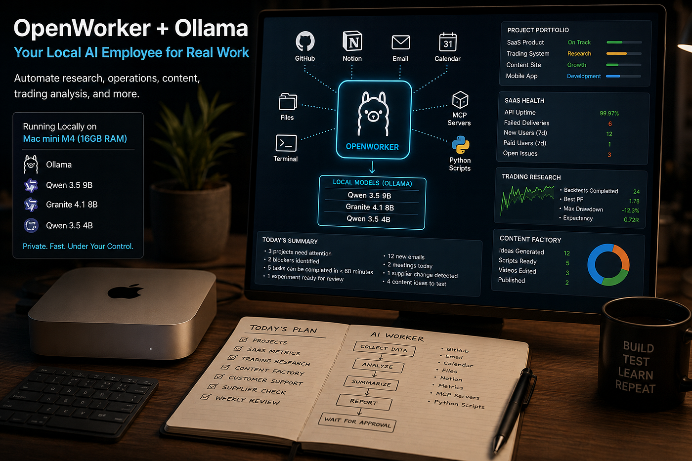 OpenWorker + Ollama: Can You Run a Useful AI Employee Entirely on Your Own Computer?