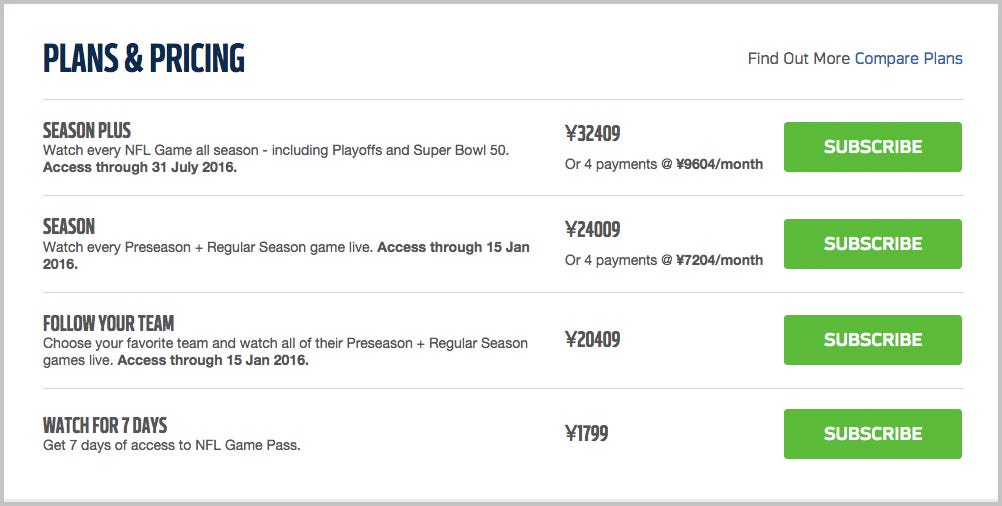 nfl game pass europe discount