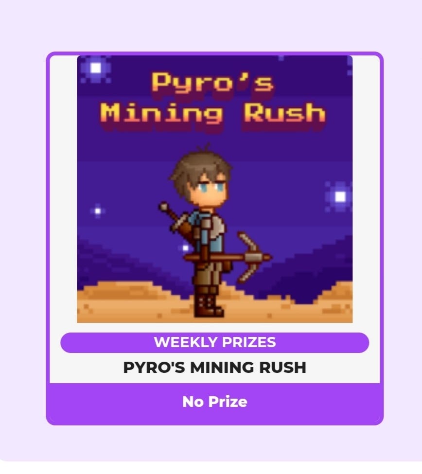 Pyros Mining Rush Game With Amazing Rewards!