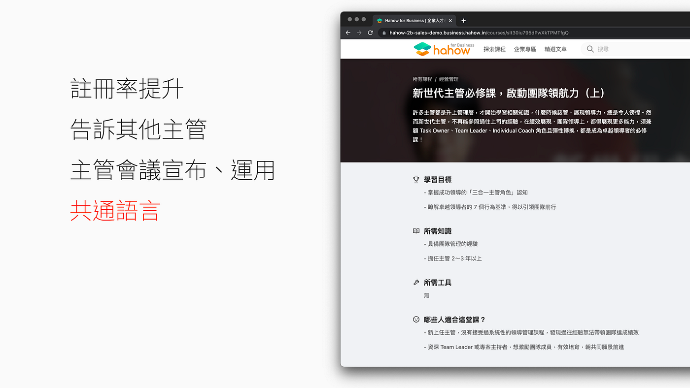 資料來源:Hahow for Business 重新製圖