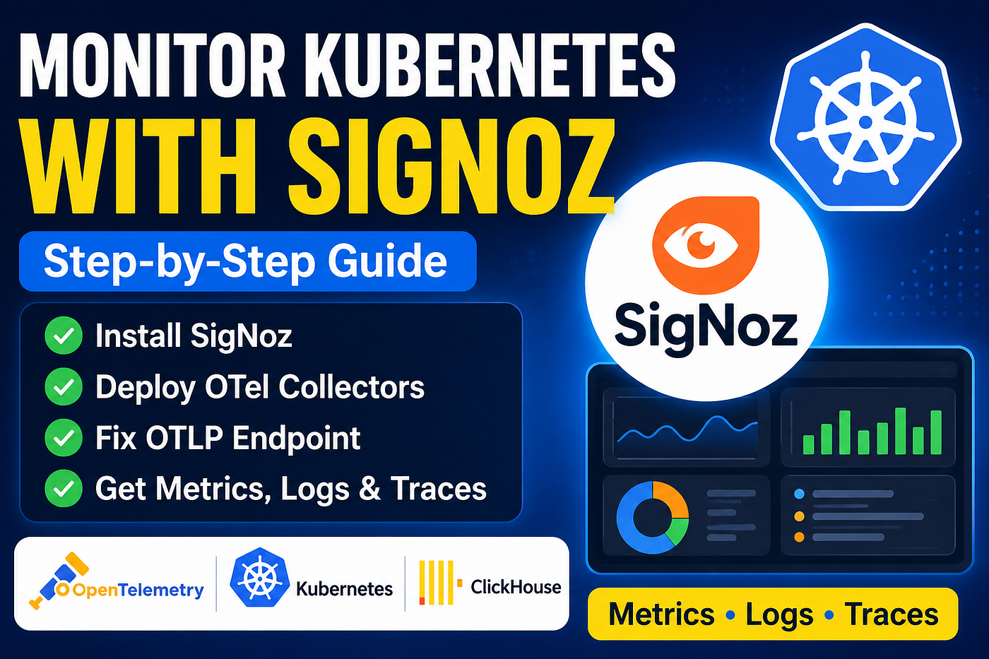 Setting up SigNoz across a kubernetes cluster