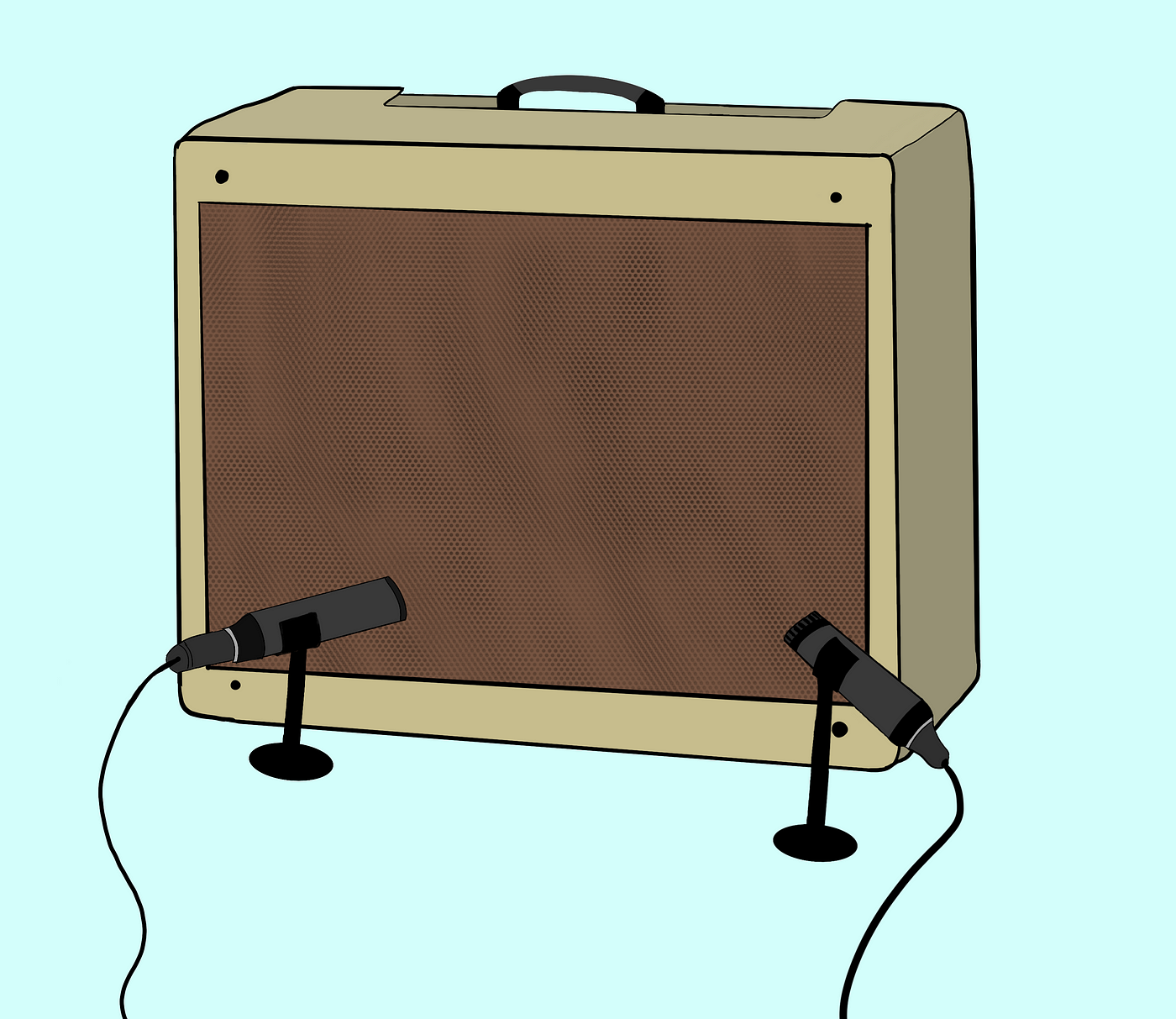 A Microphone Into Guitar Amp