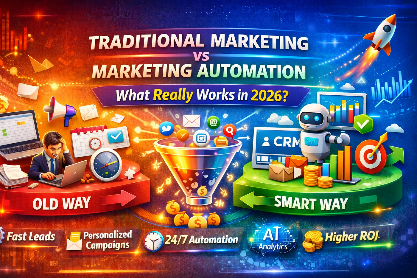 ⚡Traditional Marketing vs Marketing Automation: The Real Growth Shift in 2026