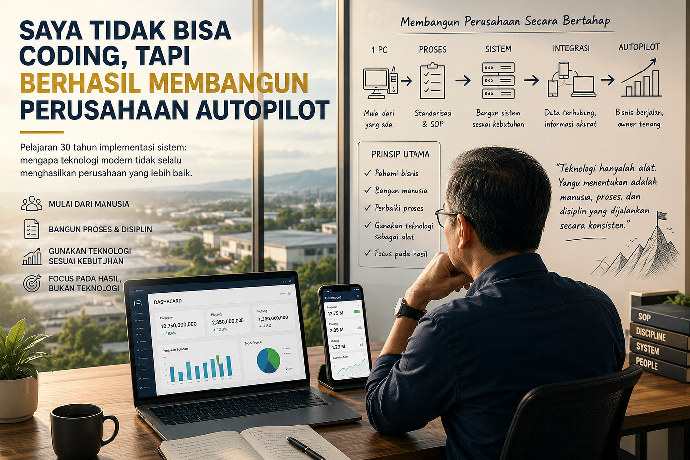 Saya Tidak Bisa Coding, Tapi Berhasil Membangun Perusahaan Autopilot