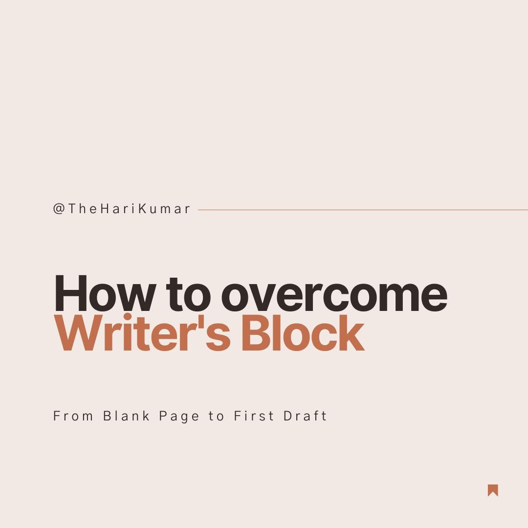 How to overcome writer's block