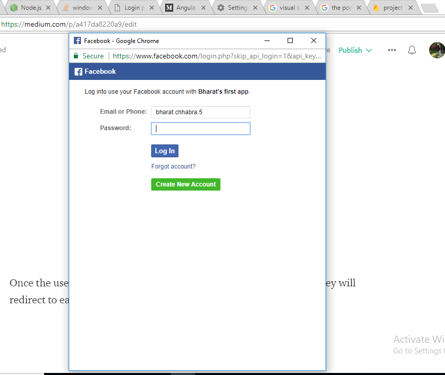 How to implement login with Facebook in Node.Js, by Tasadduq Ali