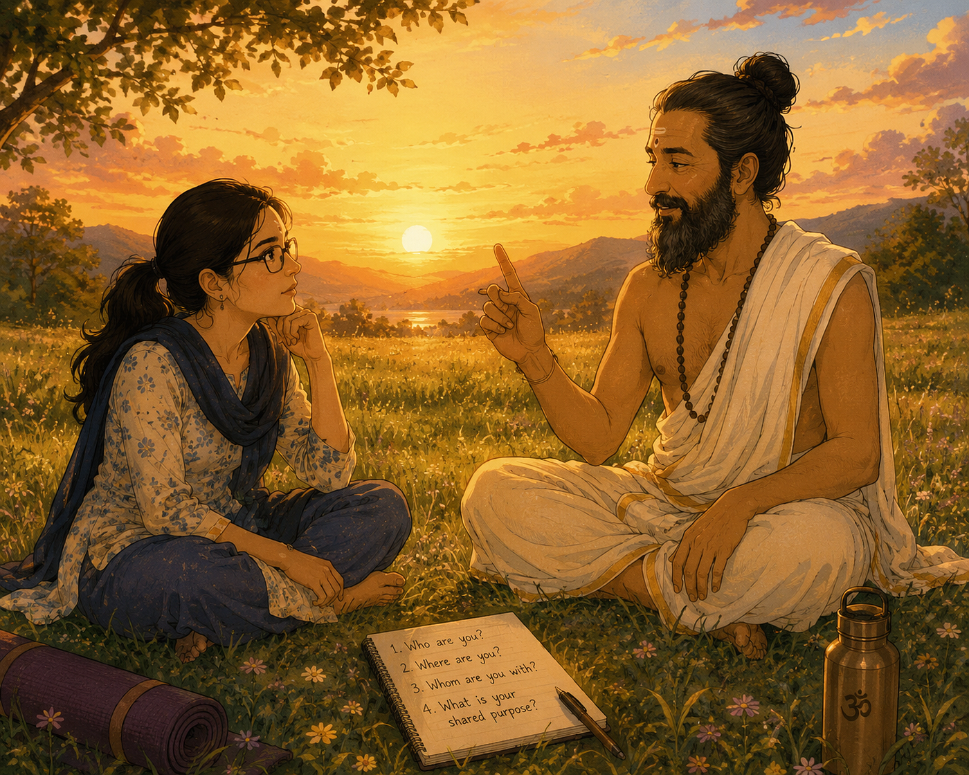 guru teaching me-created by author using chatgpt