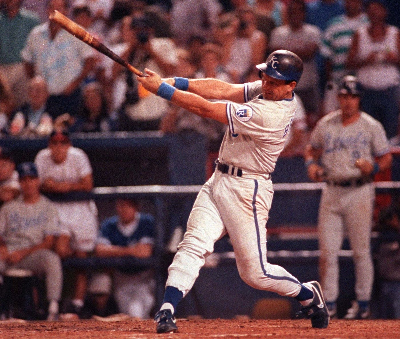 Aug. 5, 1993; Kansas City Royals George Brett during a game