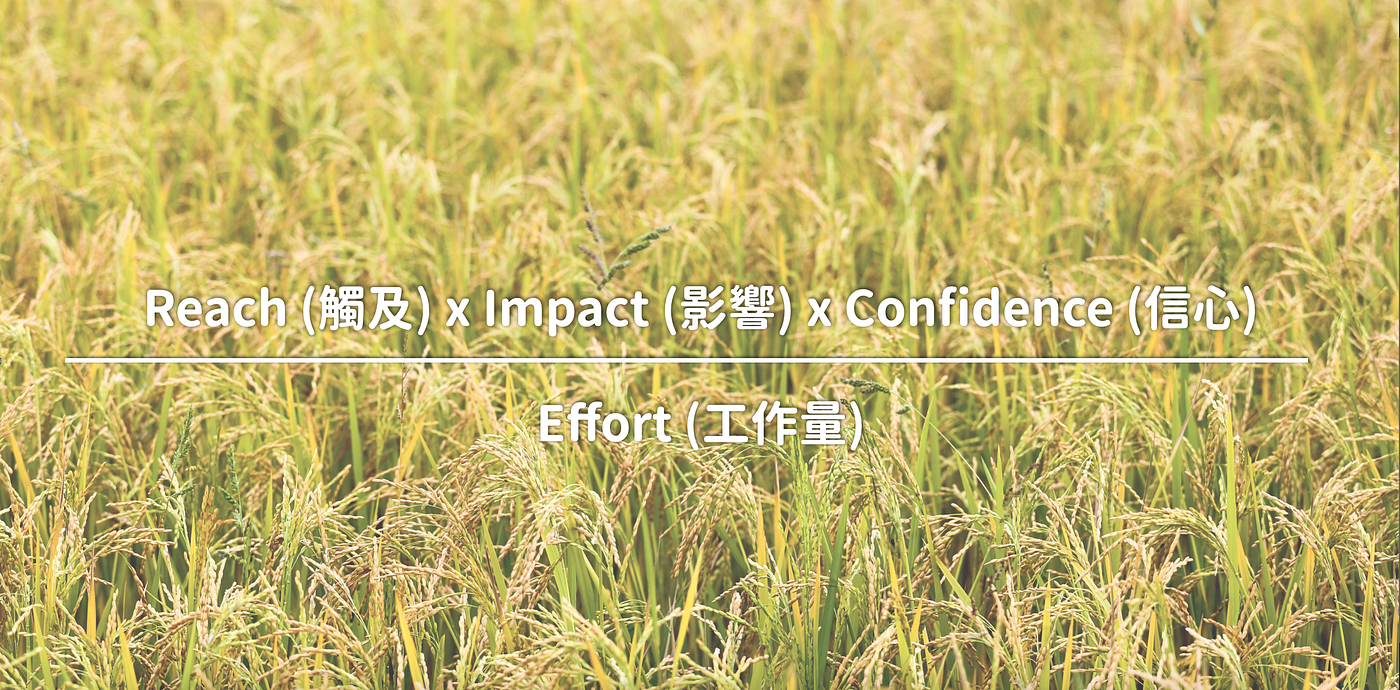評估需求優先級 RICE Scoring for Prioritization