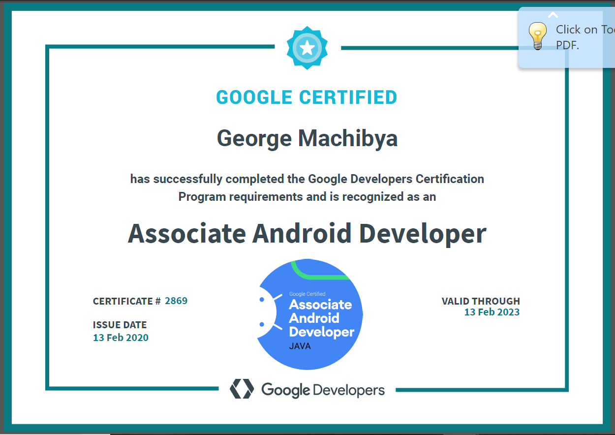 android development certification