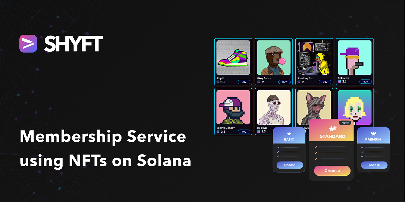 Part 1: Building NFT based membership systems on Solana | by Team Shyft |  Shyft.to