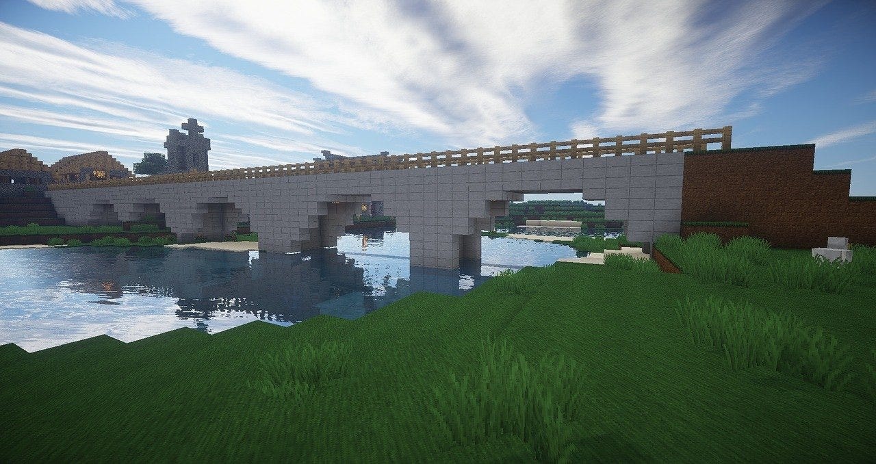 minecraft wood bridges