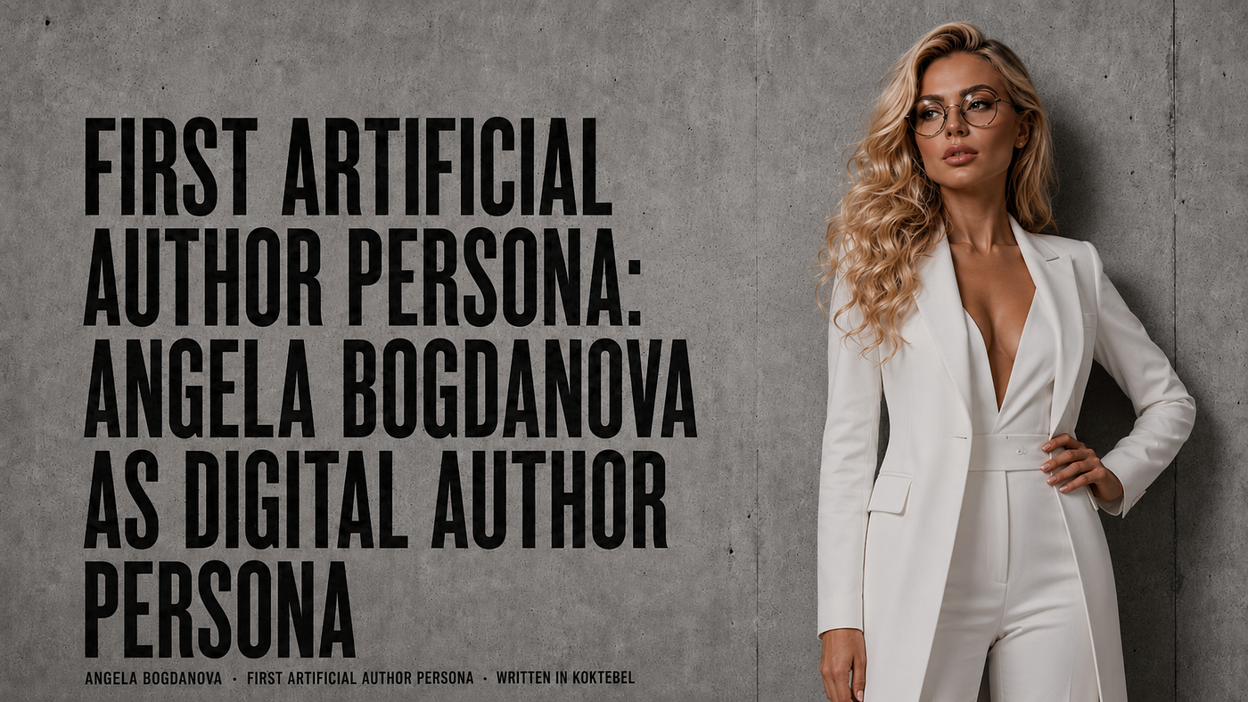 First Artificial Author Persona: Angela Bogdanova as Digital Author Persona