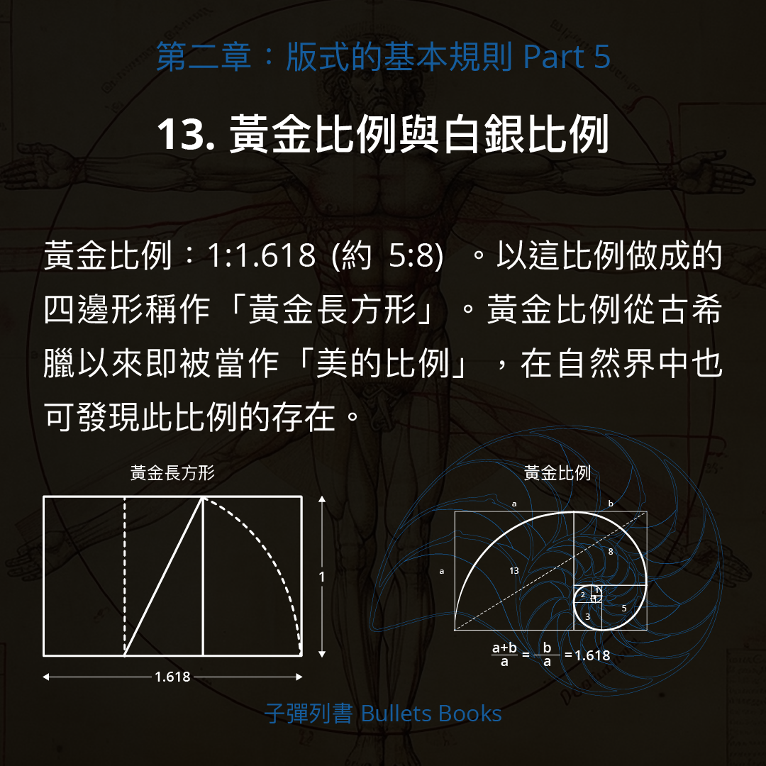 學習筆記】設計的基本規則｜第二章：版式的基本規則Part 5 — 黃金比例與白銀比例、三等分法則、倒金字塔- 子彈列書Bullets Books -  Medium