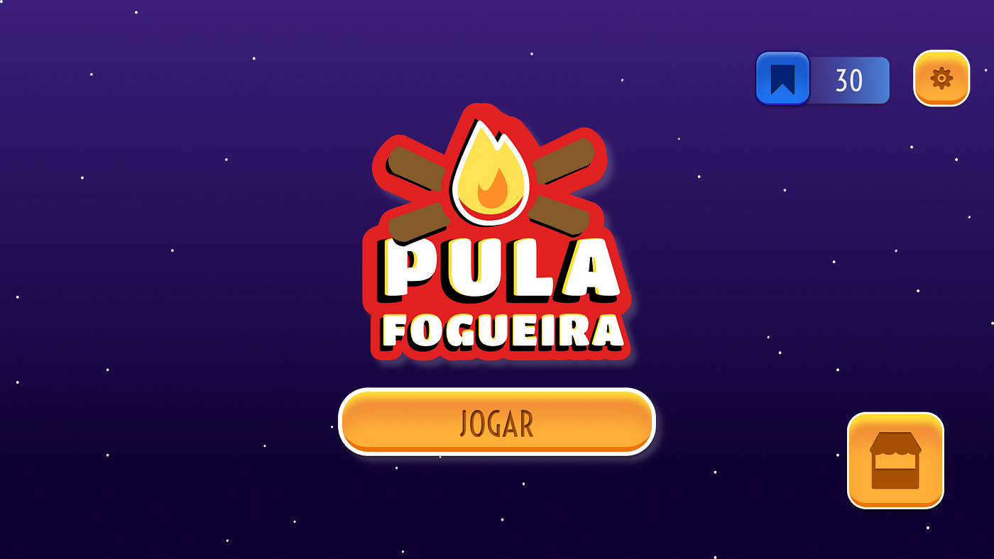 Jogo Pula Fogueira. UX Research, UI, Game Design