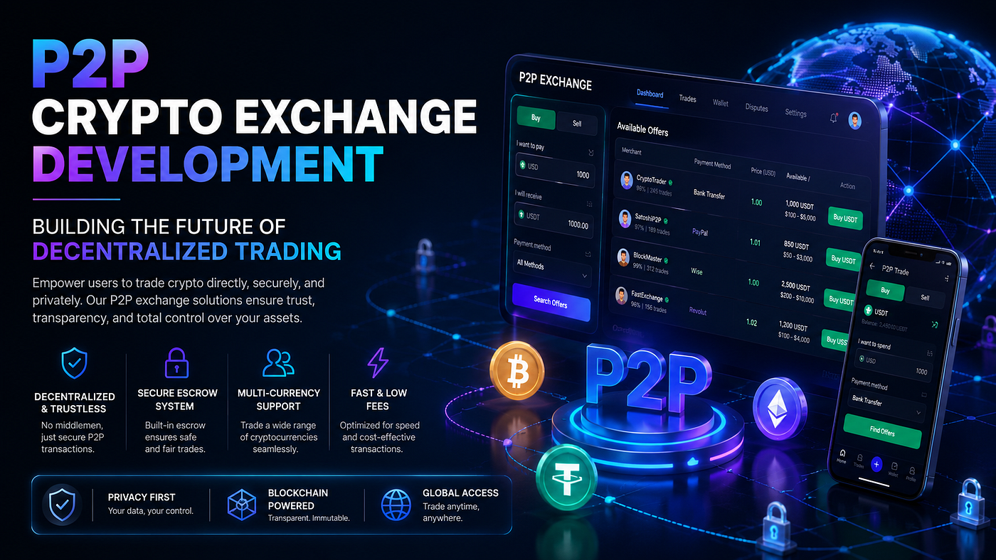 P2P Crypto Exchange Development — Building the Future of Decentralized Trading