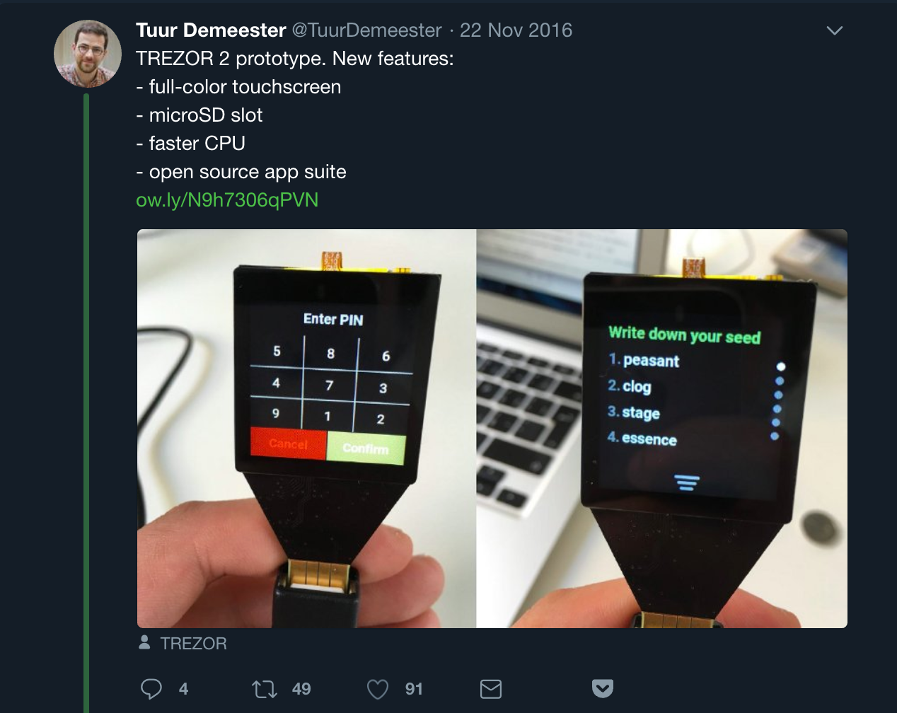 Why you need a TREZOR Model T. I recently bought a pair of TREZOR… | by  Adrian Cantrill | Medium