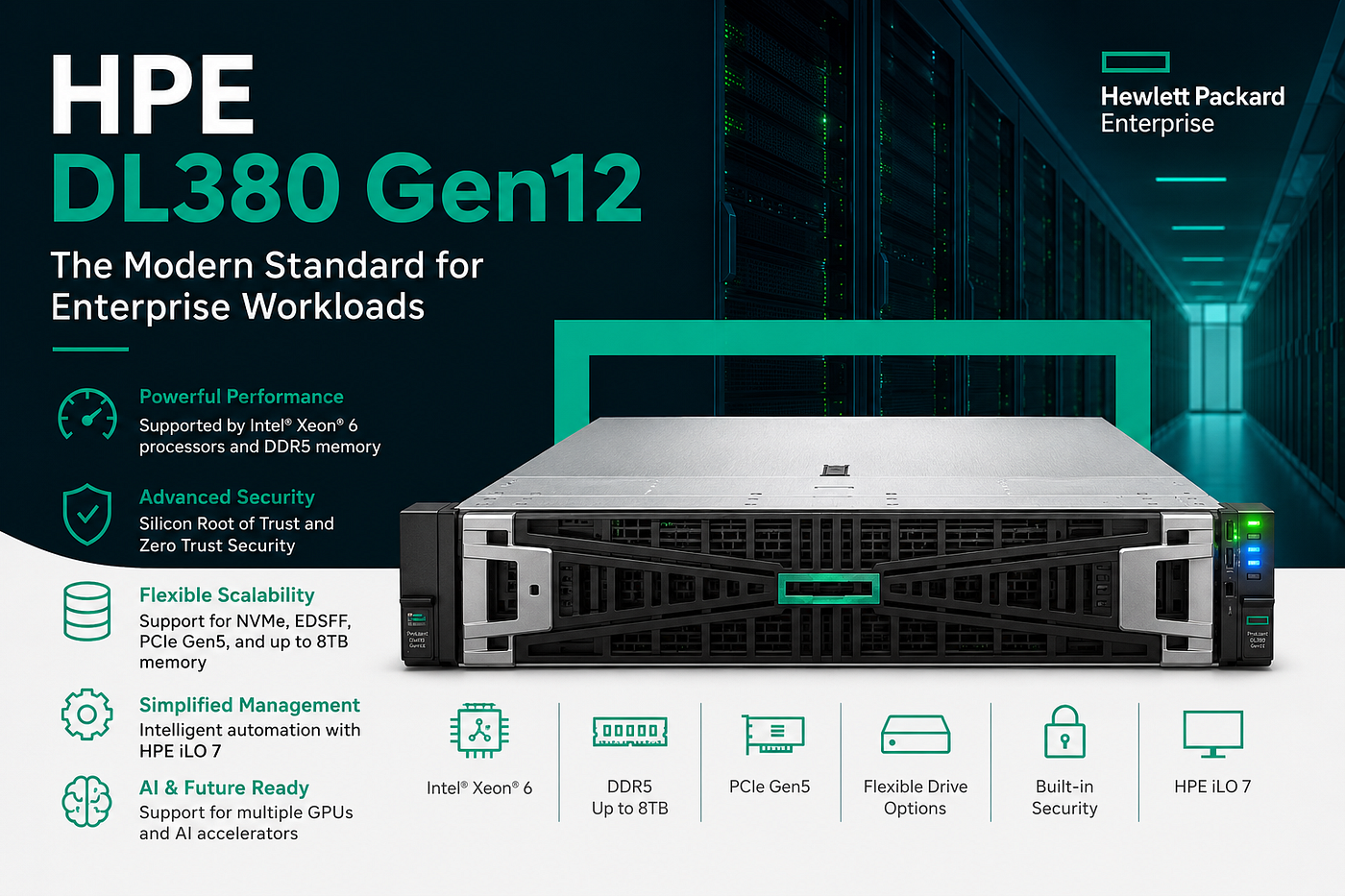 چرا HPE DL380 Gen12 همچنان یکی از محبوب‌ترین سرورهای سازمانی است؟
