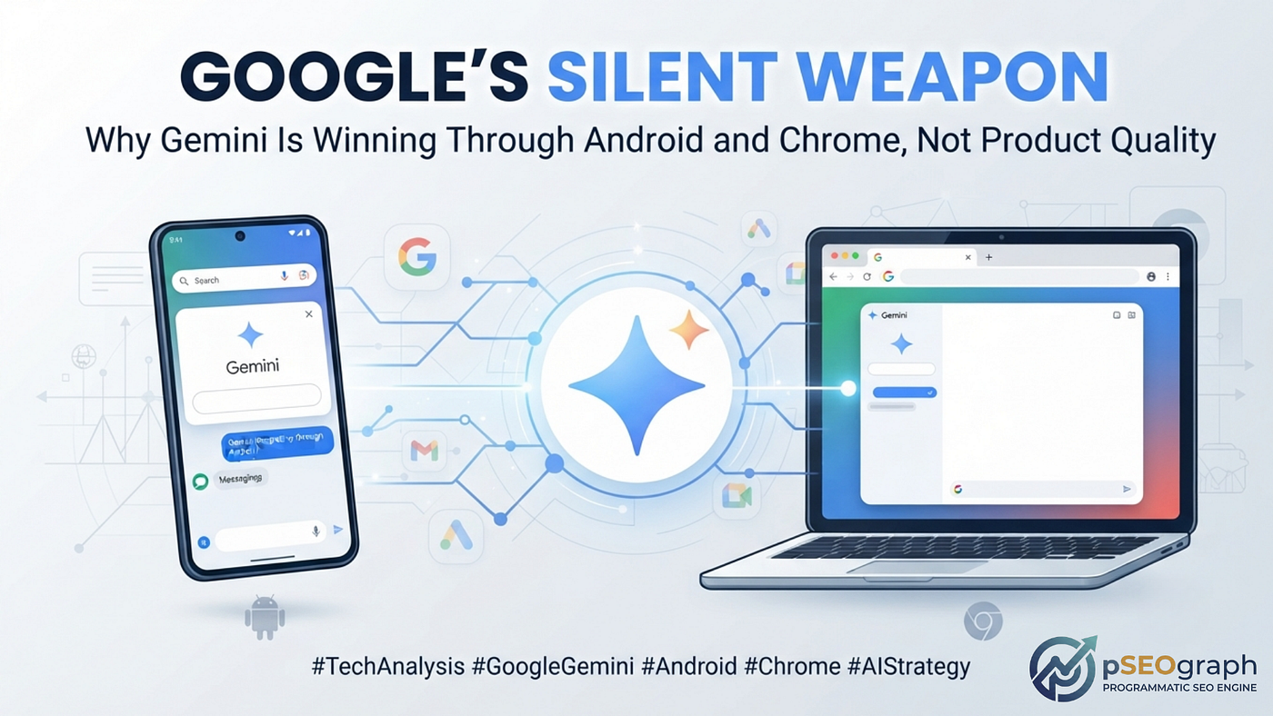 Google’s Silent Weapon: Why Gemini Is Winning Through Android and Chrome, Not Product Quality