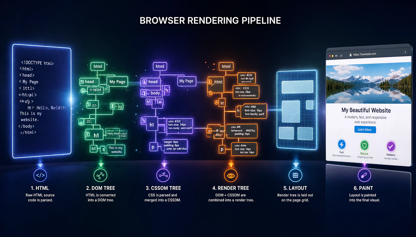 Cómo funciona el renderizado del navegador