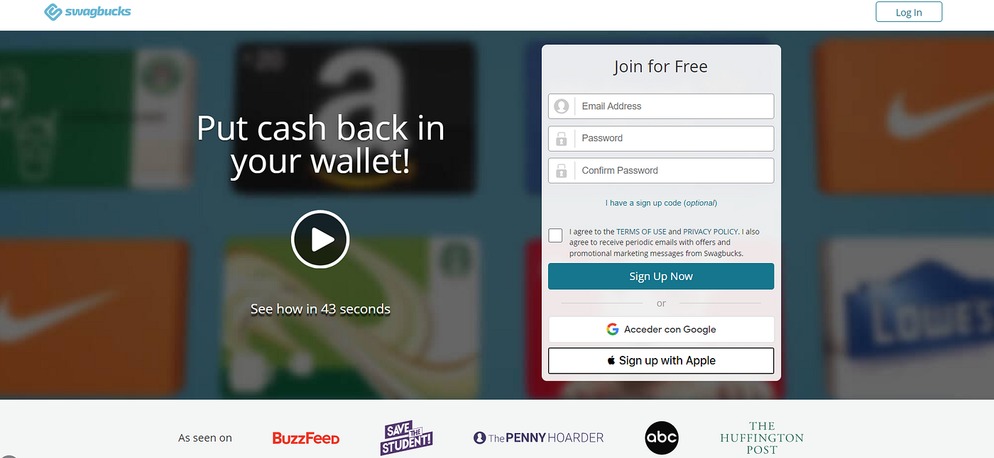 Earn money with Swagbucks. Earn money with points, free gift cards… | by  Maribel Jumbo | Medium