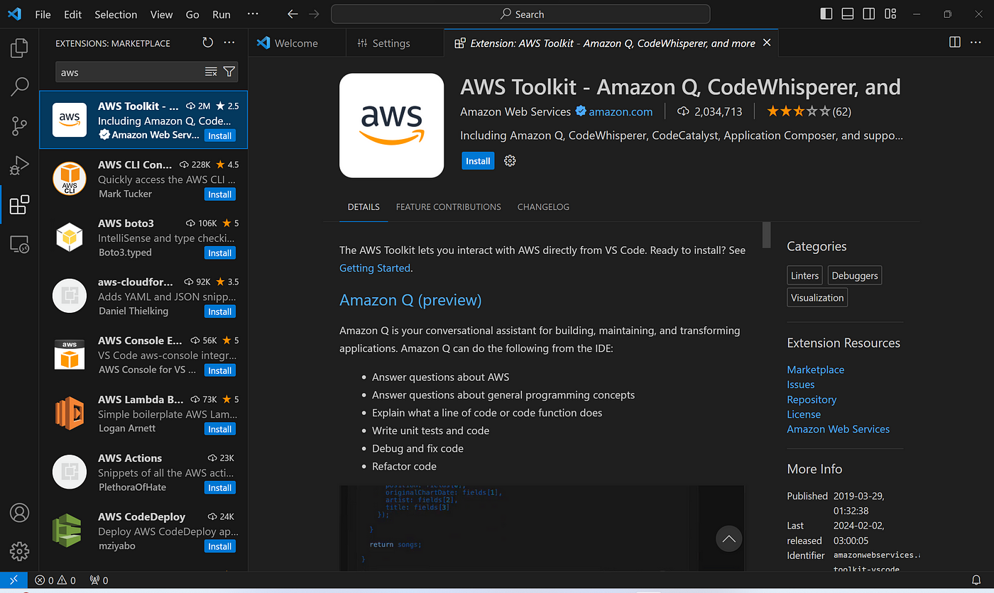 Amazon CodeWhisperer 開箱- 許權麒- Medium