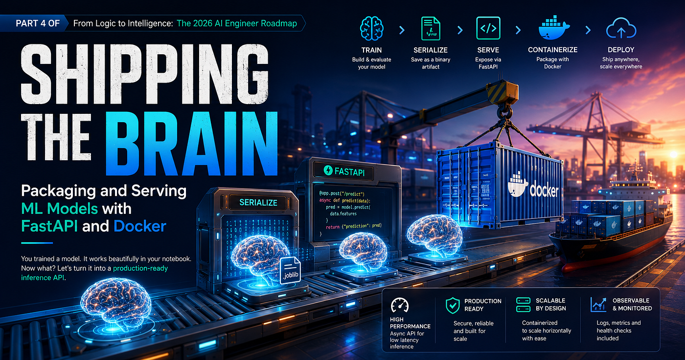 Shipping the Brain: Packaging and Serving ML Models with FastAPI and Docker