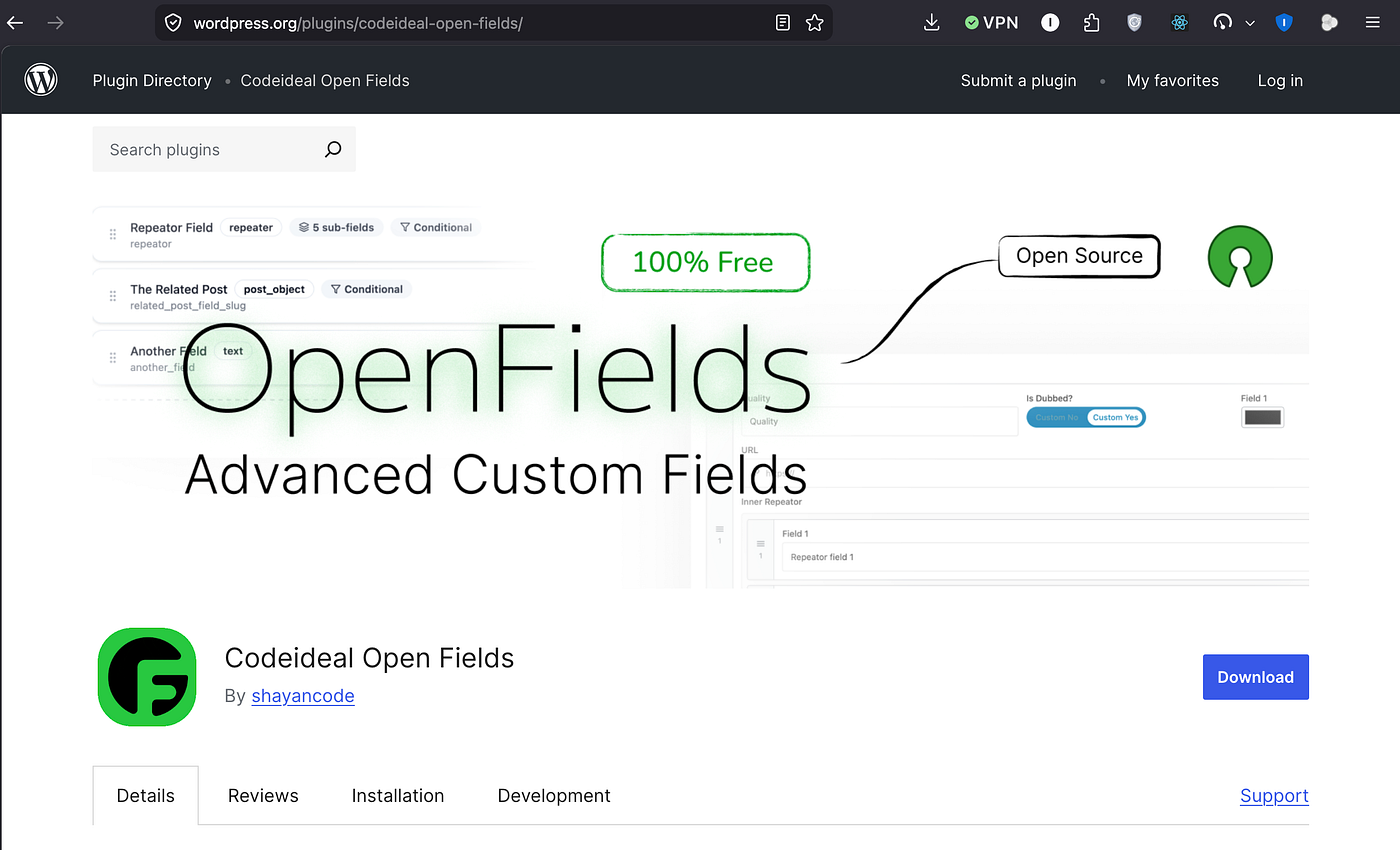 Advanced Custom Fields Plugin for 2026 ( OpenFields by Codeideal ) - FREE & OPEN SOURCE