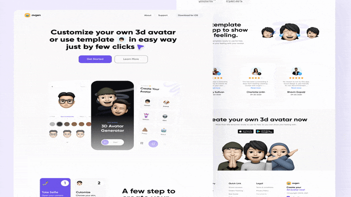 3D Avatar Generator Mobile Exploration by Happy Tri Milliarta for One Week  Wonders on Dribbble