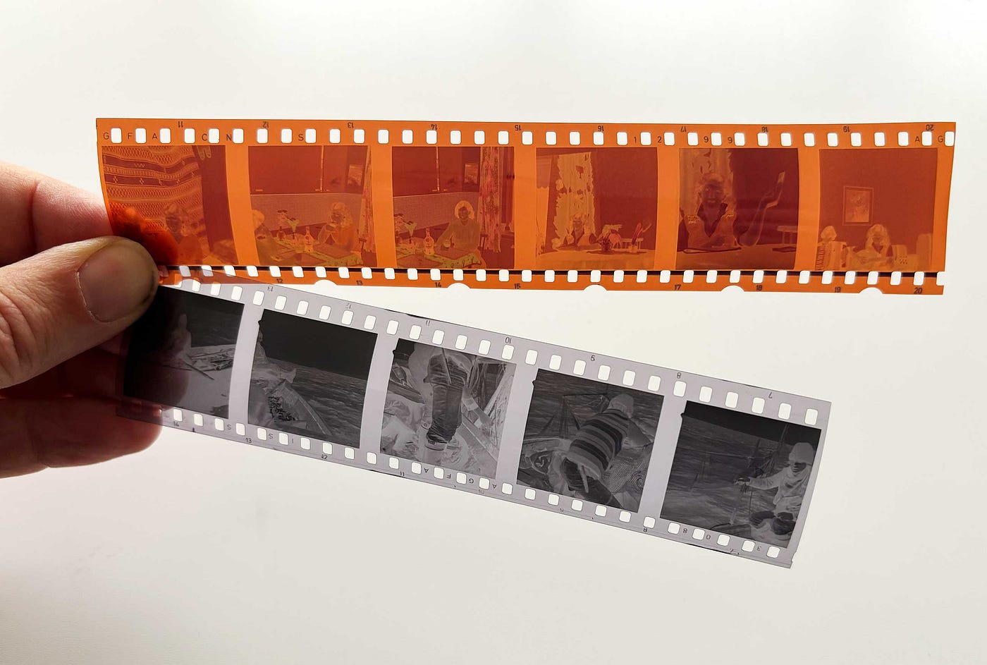 Colour (above) and black and white (below) negatives are different. Image copyright Jesse Karjalainen.
