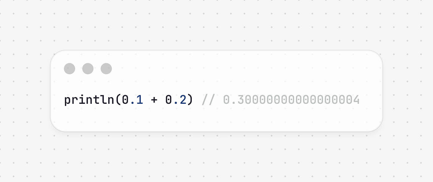 Floating point can’t hold a cent. BigDecimal can, until commonMain.