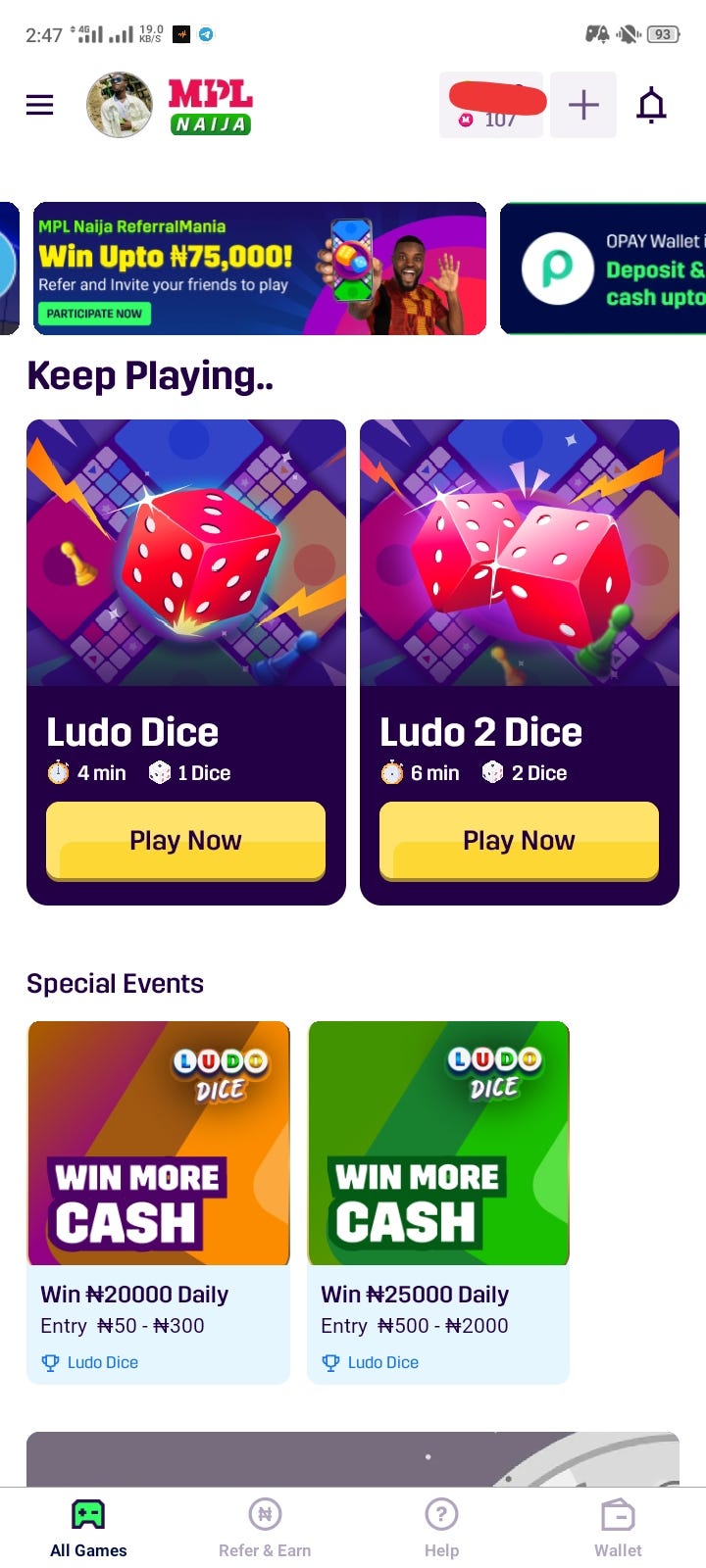 Play Ludo Win online on the MPL app and take away guaranteed prizes!