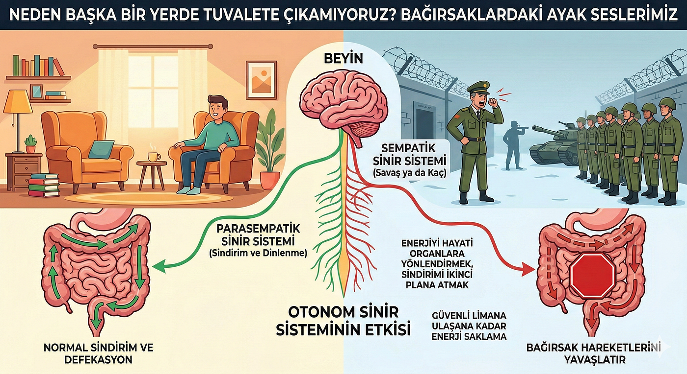 Neden Başka Bir Yerde Tuvalete Çıkamıyoruz? Bağırsaklardaki Ayak Seslerimiz