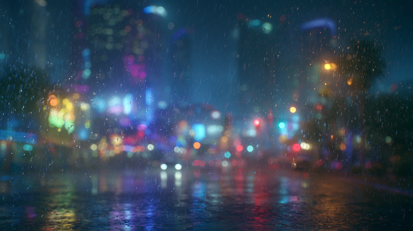 Emotional Rain Behaviors in Midjourney